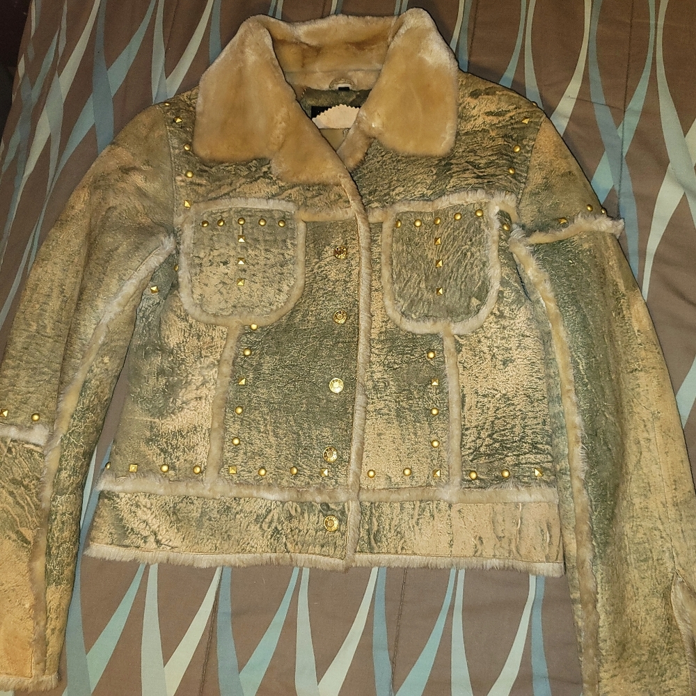Like New Baby Phat Genuine Leather Jacket Sz M